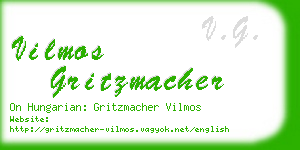 vilmos gritzmacher business card